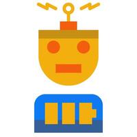 Robotics flat icon style vector