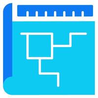 Blueprint solid icon style vector