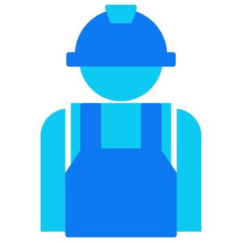 Worker solid icon style vector