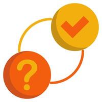 Problem solving icon style vector