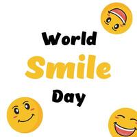 Set of banner all ratio, vertical, horizontal, square world smile day, world happiness day, . vector