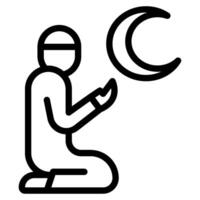 Elegant Lantern with Crescent Moon vector