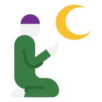 Elegant Lantern with Crescent Moon Design vector