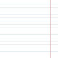 Blank lined notebook paper featuring blue horizontal lines and a red vertical margin. Ideal for school notes, writing templates, educational materials, planners,stationery designs. illustration vector