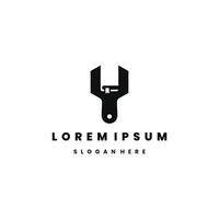 Book combine with wrench logo, fix guide or tutorials logo concept vector