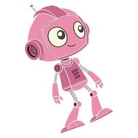 Trendy Pink Robot Design Vibrant and Techy vector