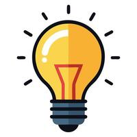 Minimalist Light Bulb Graphic A Spark of Creativity vector