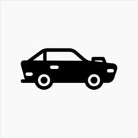 Design Illustration graphic of drag race car icon with glyph style. Suitable for UI, mobile design, web design, etc. vector
