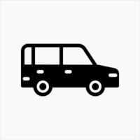 Design Illustration graphic of SUV car icon with glyph style. Suitable for UI, mobile design, web design, etc. vector