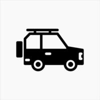 Design Illustration graphic of jeep icon with glyph style. Suitable for UI, mobile design, web design, etc. vector