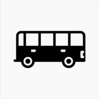 Design Illustration graphic of bus icon with glyph style. Suitable for UI, mobile design, web design, etc. vector