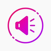 Design Illustration graphic of speaker on icon with gradient style. Suitable for UI, mobile design, web design, etc. vector