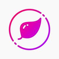 Design Illustration graphic of leaf icon with gradient style. Suitable for UI, mobile design, web design, etc. vector
