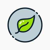 Design Illustration graphic of leaf icon with colored line style. Suitable for UI, mobile design, web design, etc. vector