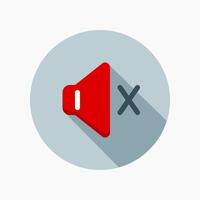 Design Illustration graphic of speaker mute icon with flat style. Suitable for UI, mobile design, web design, etc. vector
