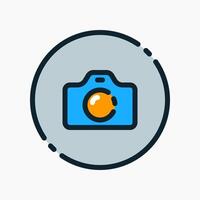 Design Illustration graphic of camera icon with colored line style. Suitable for UI, mobile design, web design, etc. vector