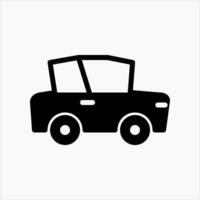 Design Illustration graphic of old car icon with glyph style. Suitable for UI, mobile design, web design, etc. vector