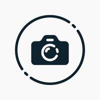 Design Illustration graphic of camera icon with glyph style. Suitable for UI, mobile design, web design, etc. vector
