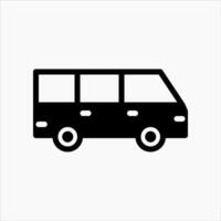Design Illustration graphic of MPV car icon with glyph style. Suitable for UI, mobile design, web design, etc. vector