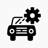 Design Illustration graphic of car services icon with glyph style. Suitable for UI, mobile design, web design, etc. vector