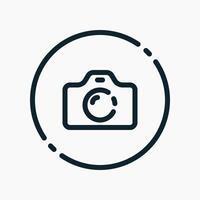 Design Illustration graphic of camera icon with line style. Suitable for UI, mobile design, web design, etc. vector