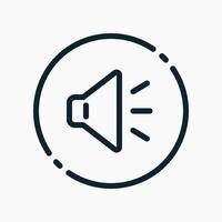 Design Illustration graphic of speaker on icon with line style. Suitable for UI, mobile design, web design, etc. vector