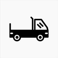 Design Illustration graphic of pickup car icon with glyph style. Suitable for UI, mobile design, web design, etc. vector