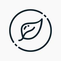 Design Illustration graphic of leaf icon with line style. Suitable for UI, mobile design, web design, etc. vector