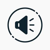 Design Illustration graphic of speaker on icon with glyph style. Suitable for UI, mobile design, web design, etc. vector