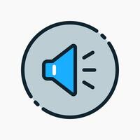 Design Illustration graphic of speaker on icon with colored line style. Suitable for UI, mobile design, web design, etc. vector