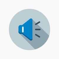 Design Illustration graphic of speaker on icon with flat style. Suitable for UI, mobile design, web design, etc. vector