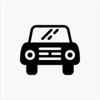 Design Illustration graphic of front view car icon with glyph style. Suitable for UI, mobile design, web design, etc. vector