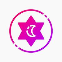 Design Illustration graphic of islamic symbol icon with gradient style. Suitable for UI, mobile design, web design, etc. vector