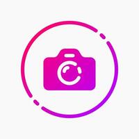 Design Illustration graphic of camera icon with gradient style. Suitable for UI, mobile design, web design, etc. vector