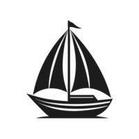 Sailboat with Wind Icon vector