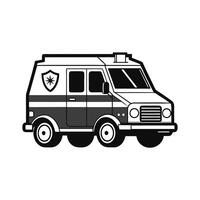 Bulletproof Armored Van Icon vector