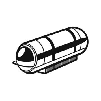 futurista Hyperloop vaina icono vector