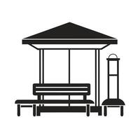 Minimalist Bus Stop Icon vector