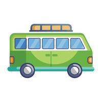 Compact Eco Friendly Microbus Icon vector