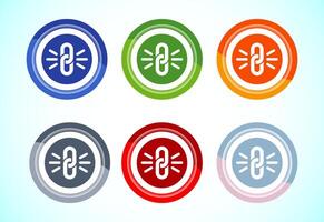 Durable icon design, Durable logo badge for product design element. 6 color button design set vector