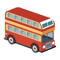Classic Open Top Bus Icon vector