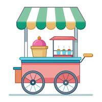 Mobile Ice Cream Cart Icon vector