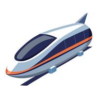 Flat Futuristic Hyperloop Pod Icon vector