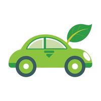 Flat Hybrid Car Icon vector