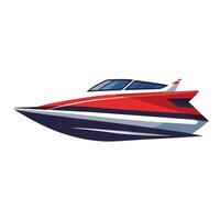Flat Sleek Speedboat Icon vector