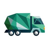 Geometric Garbage Truck Icon vector
