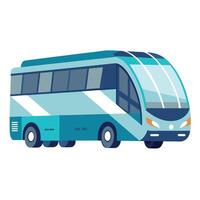 Modern Geometric Airport Shuttle Icon vector