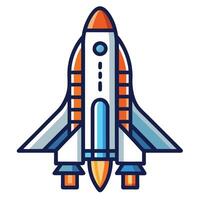 Futuristic Space Shuttle Icon vector