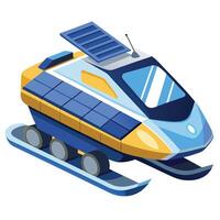 Futuristic Solar Snowmobile Icon vector
