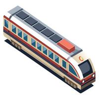High End Isometric Luxury Sleeper Train Icon vector